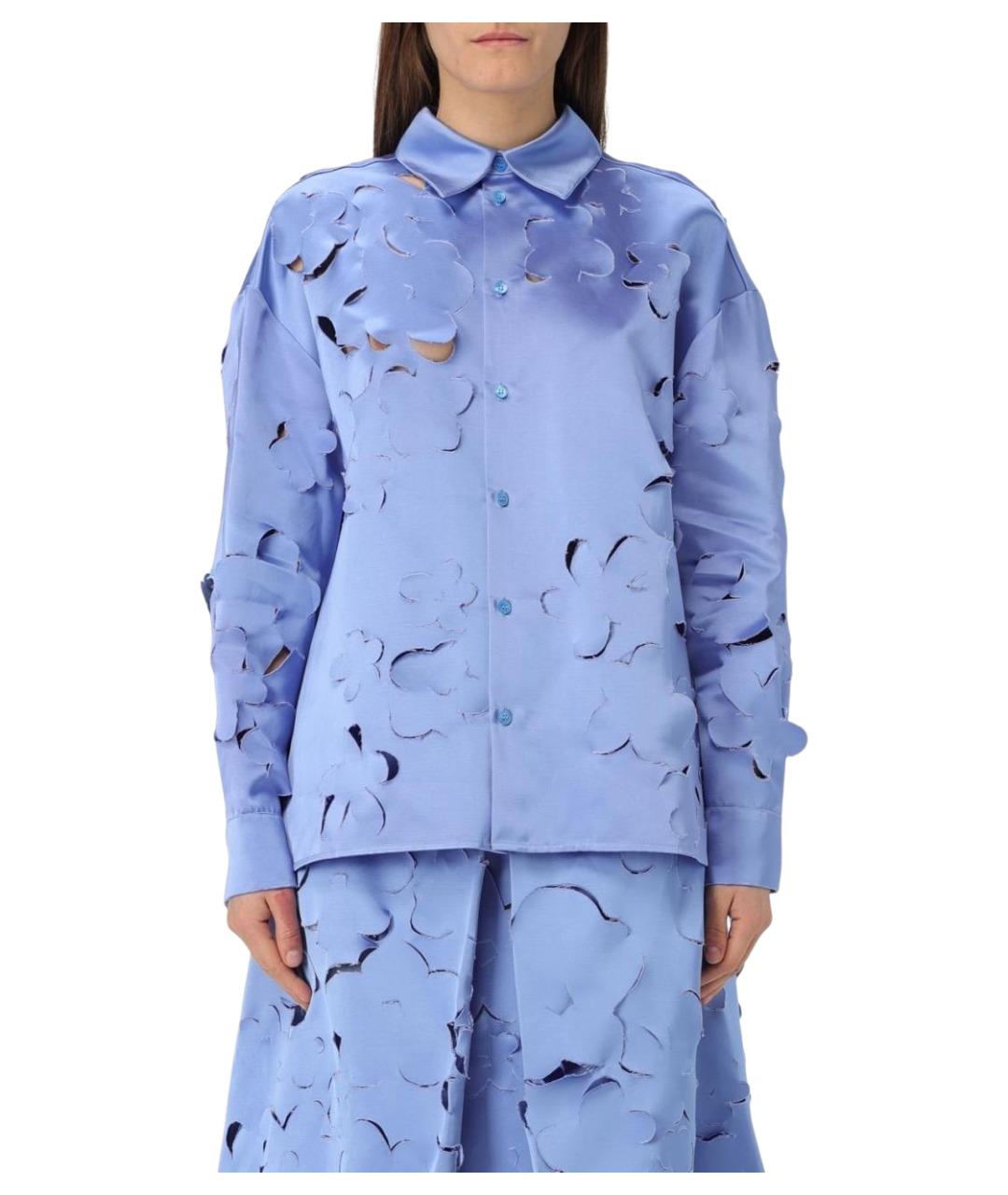 MARNI Голубая вискозная рубашка, фото 1