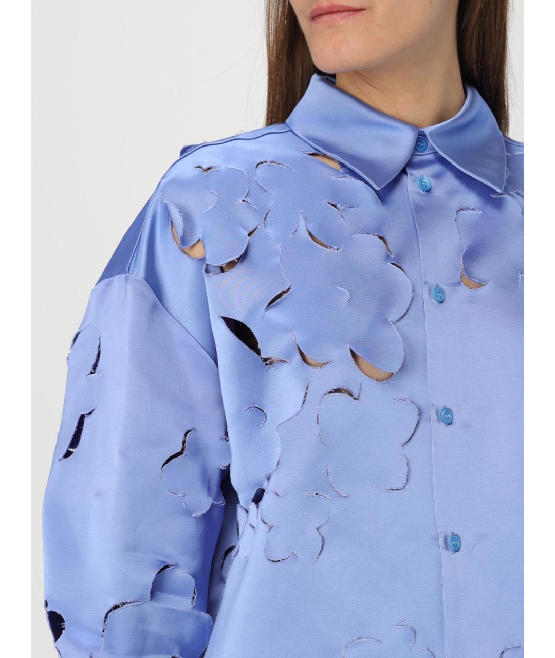 MARNI Голубая вискозная рубашка, фото 5