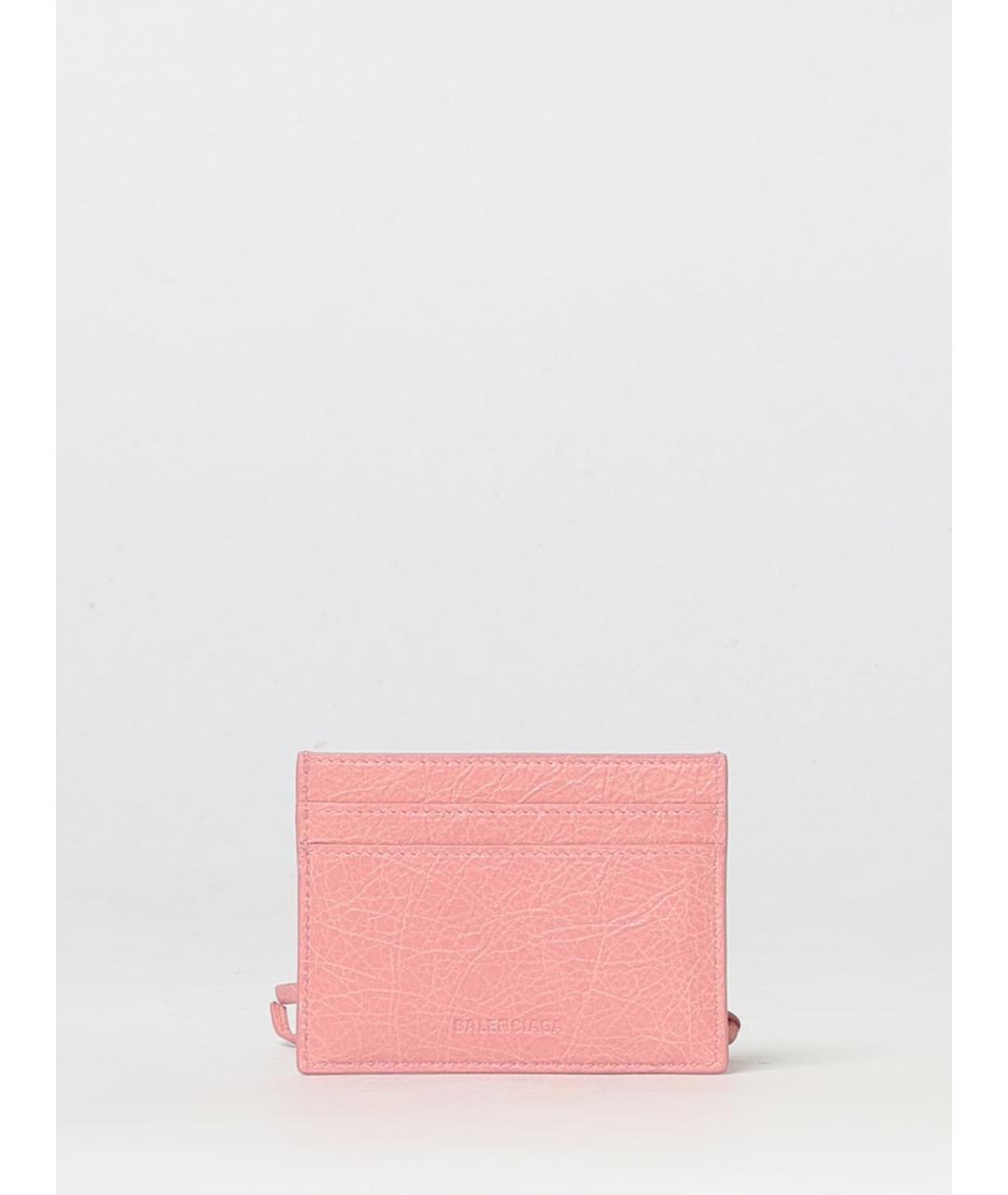 BALENCIAGA Розовый кожаный кардхолдер, фото 2