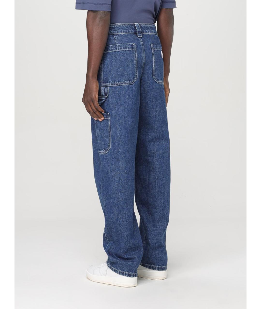 A.P.C. Синие хлопковые прямые джинсы, фото 3