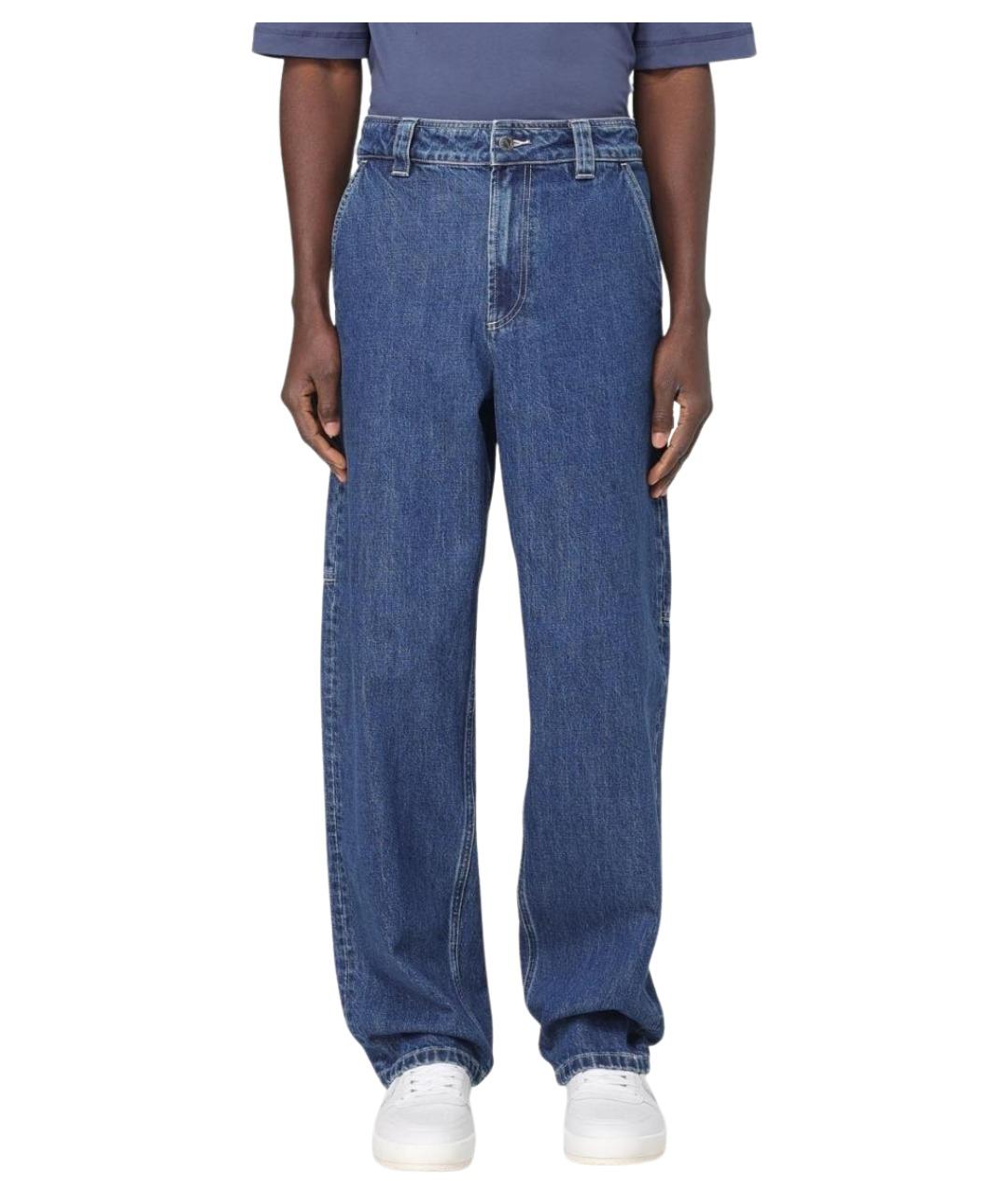 A.P.C. Синие хлопковые прямые джинсы, фото 1