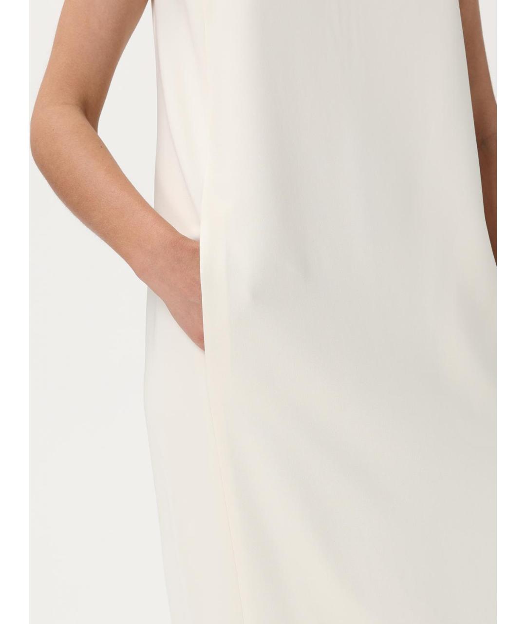 THEORY Бежевое ацетатное повседневное платье, фото 3