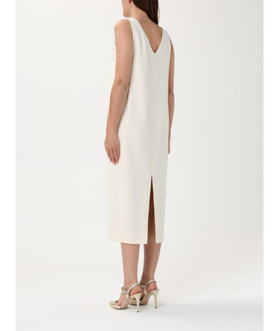 THEORY Бежевое ацетатное повседневное платье, фото 2
