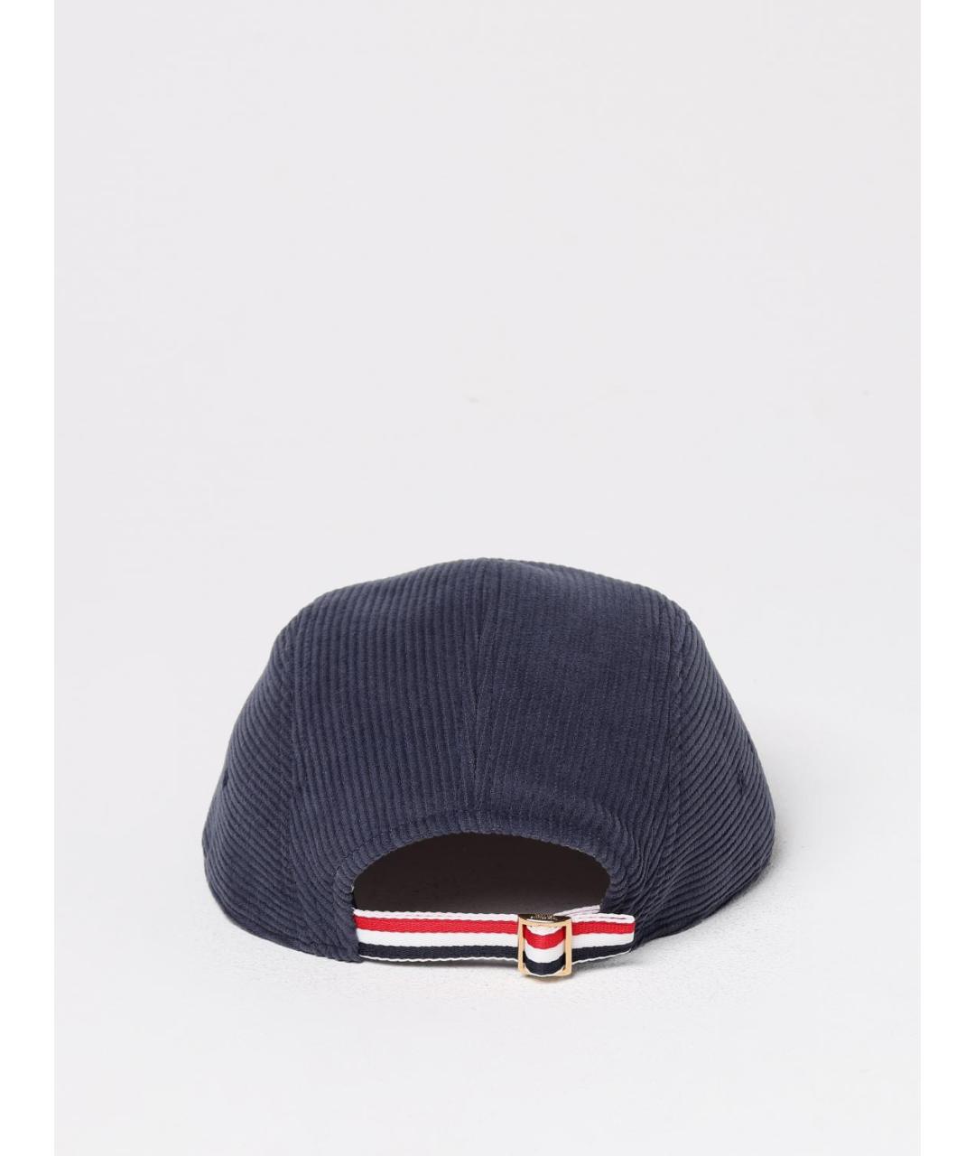 THOM BROWNE Синяя хлопковая кепка/бейсболка, фото 3