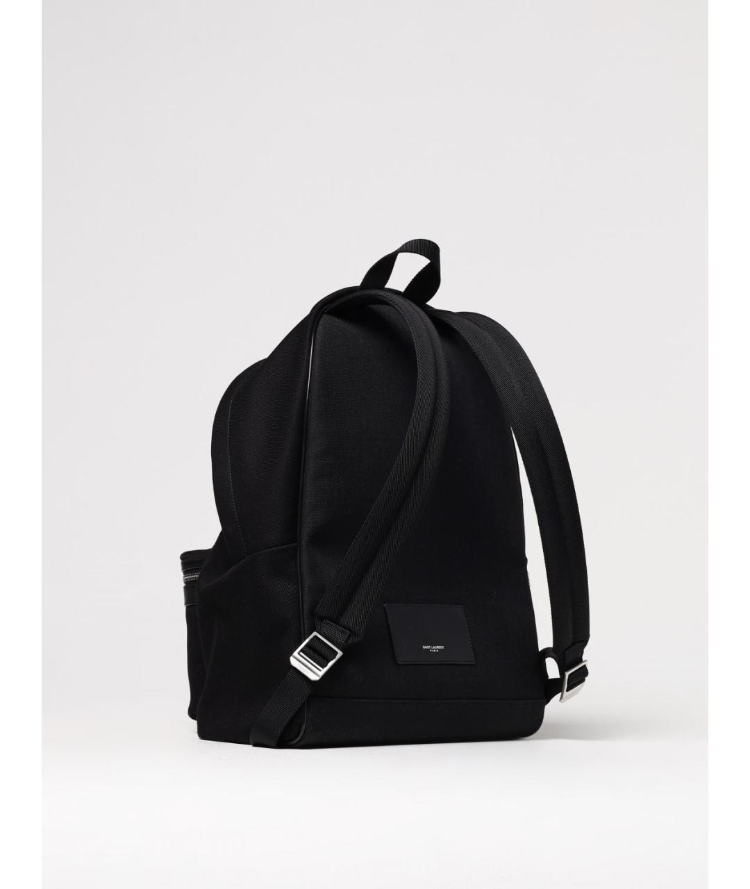 SAINT LAURENT Черный хлопковый рюкзак, фото 3