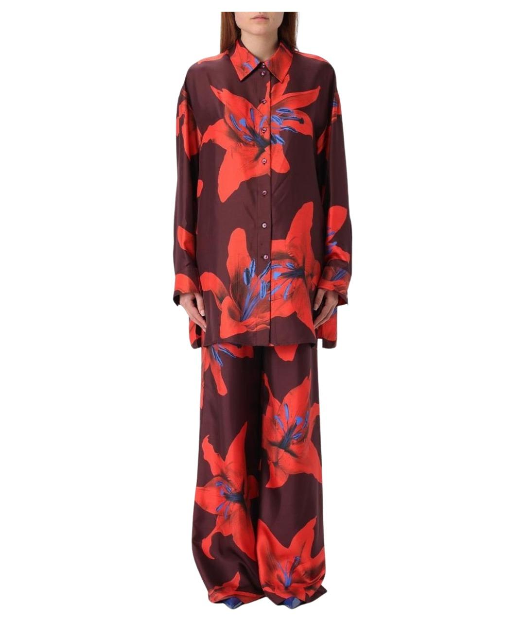 ALEXANDER MCQUEEN Мульти шелковая рубашка, фото 1