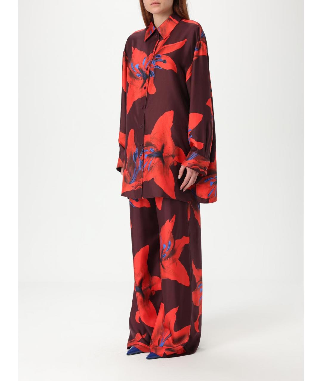 ALEXANDER MCQUEEN Мульти шелковая рубашка, фото 4