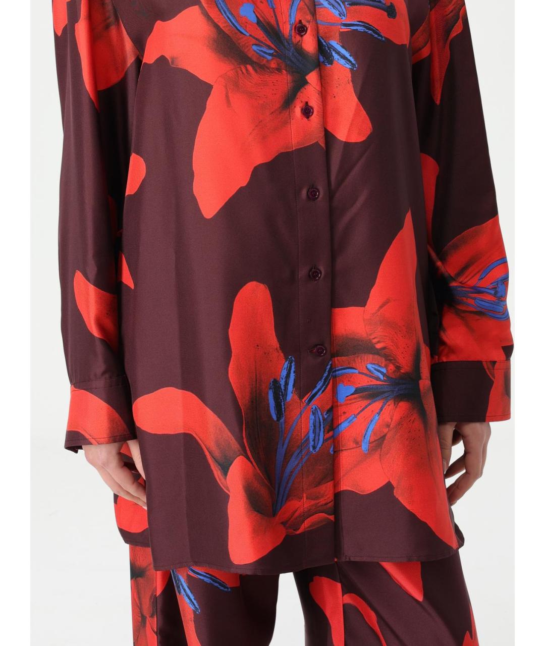 ALEXANDER MCQUEEN Мульти шелковая рубашка, фото 5