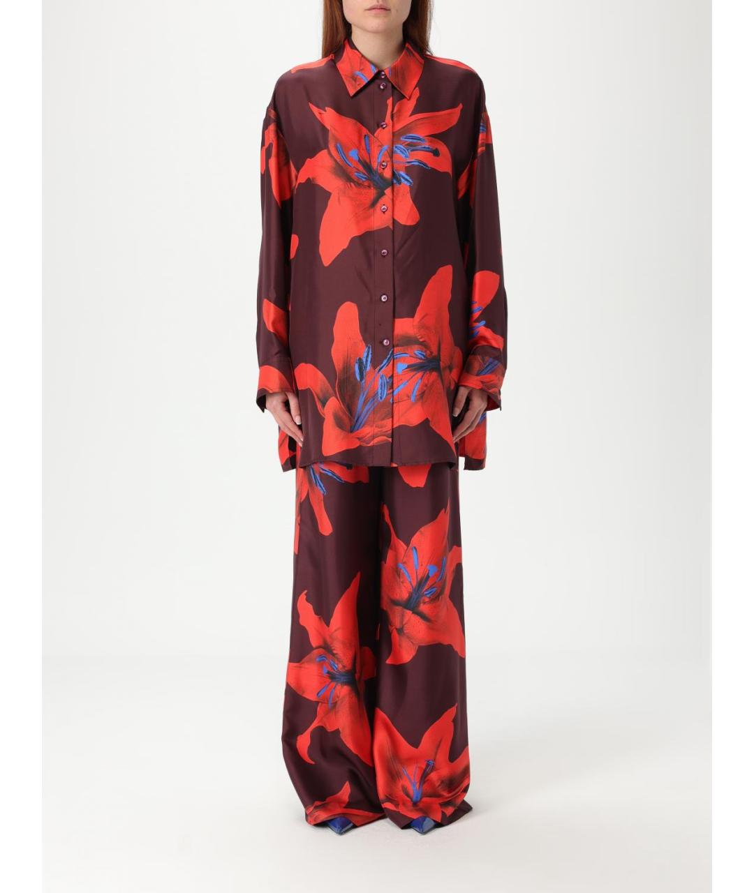 ALEXANDER MCQUEEN Мульти шелковая рубашка, фото 6