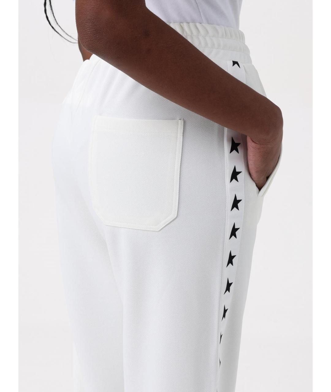 GOLDEN GOOSE DELUXE BRAND Белые полиэстеровые спортивные брюки и шорты, фото 4