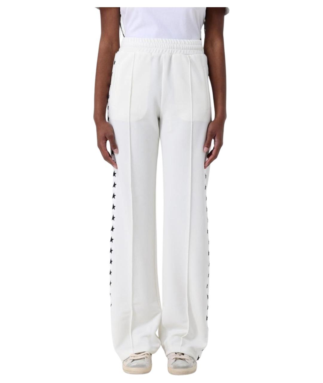 GOLDEN GOOSE DELUXE BRAND Белые полиэстеровые спортивные брюки и шорты, фото 1