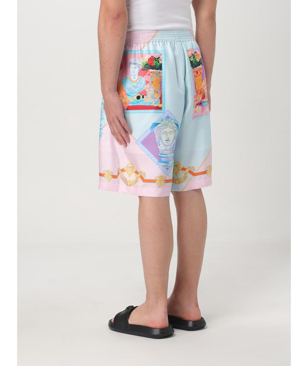 VERSACE Мульти шелковые шорты, фото 4