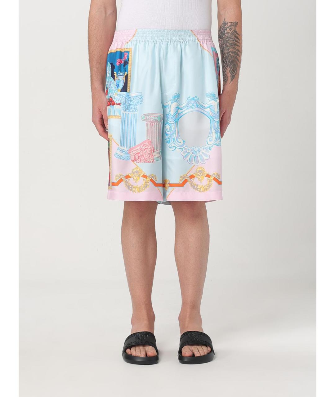 VERSACE Мульти шелковые шорты, фото 2