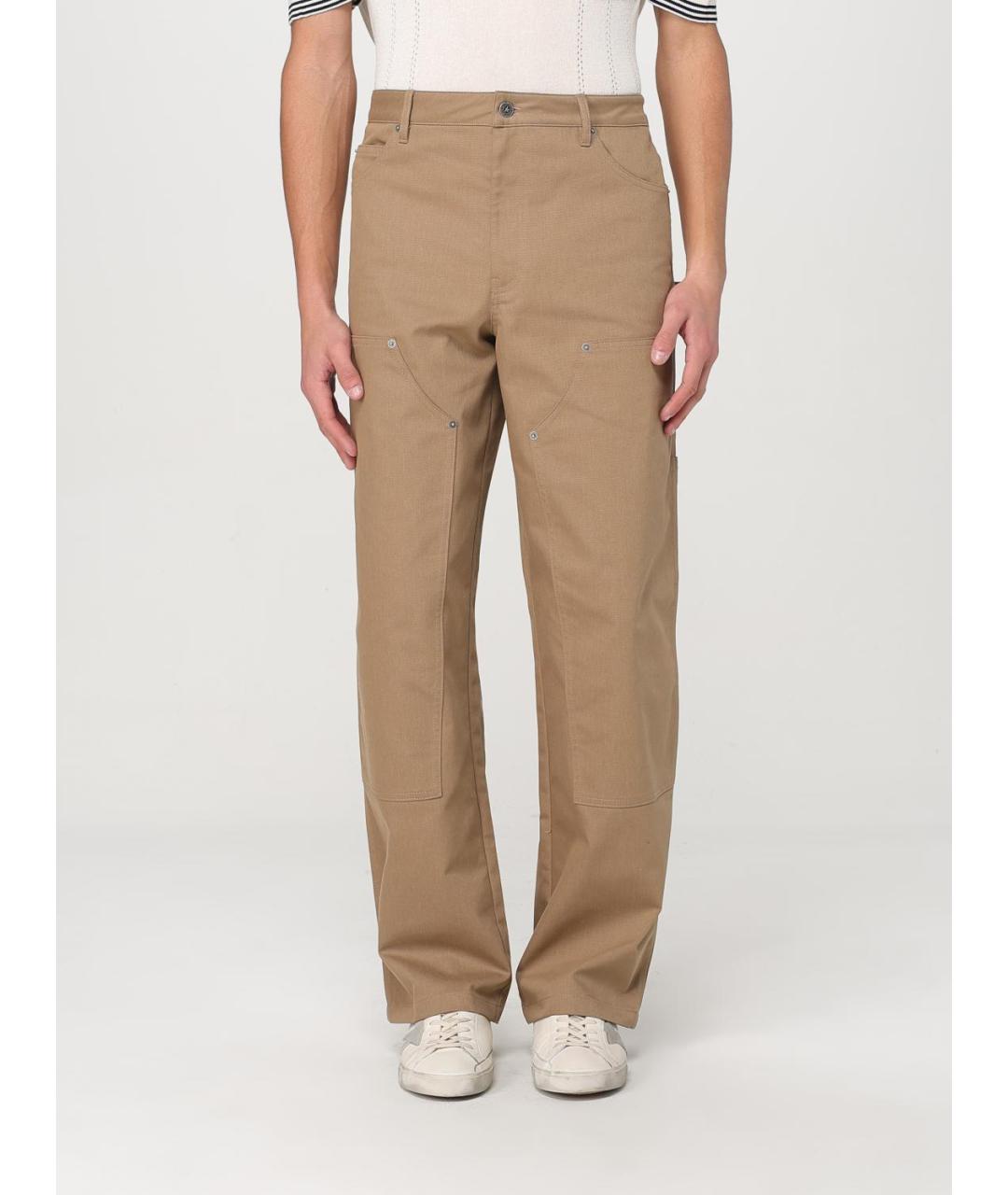 GOLDEN GOOSE DELUXE BRAND Бежевые хлопковые повседневные брюки, фото 6