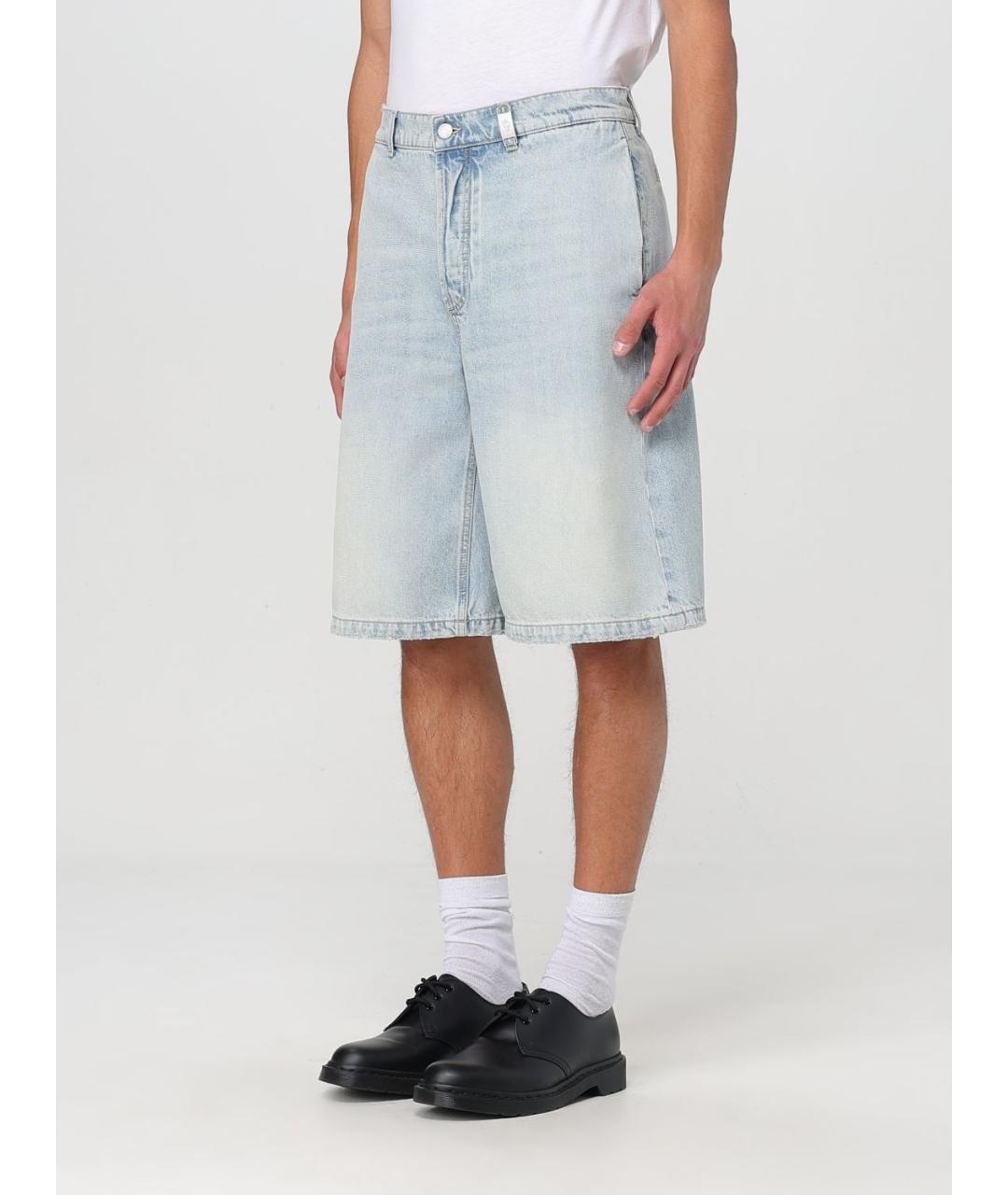 ALEXANDER MCQUEEN Голубые хлопковые шорты, фото 4