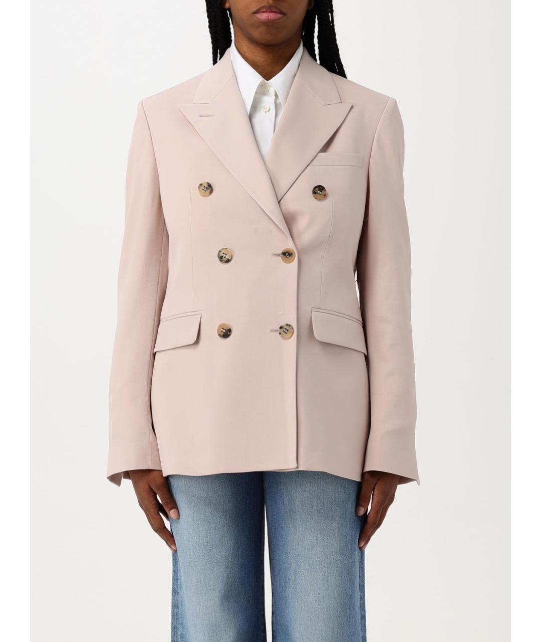 GOLDEN GOOSE DELUXE BRAND Розовый шерстяной жакет/пиджак, фото 2