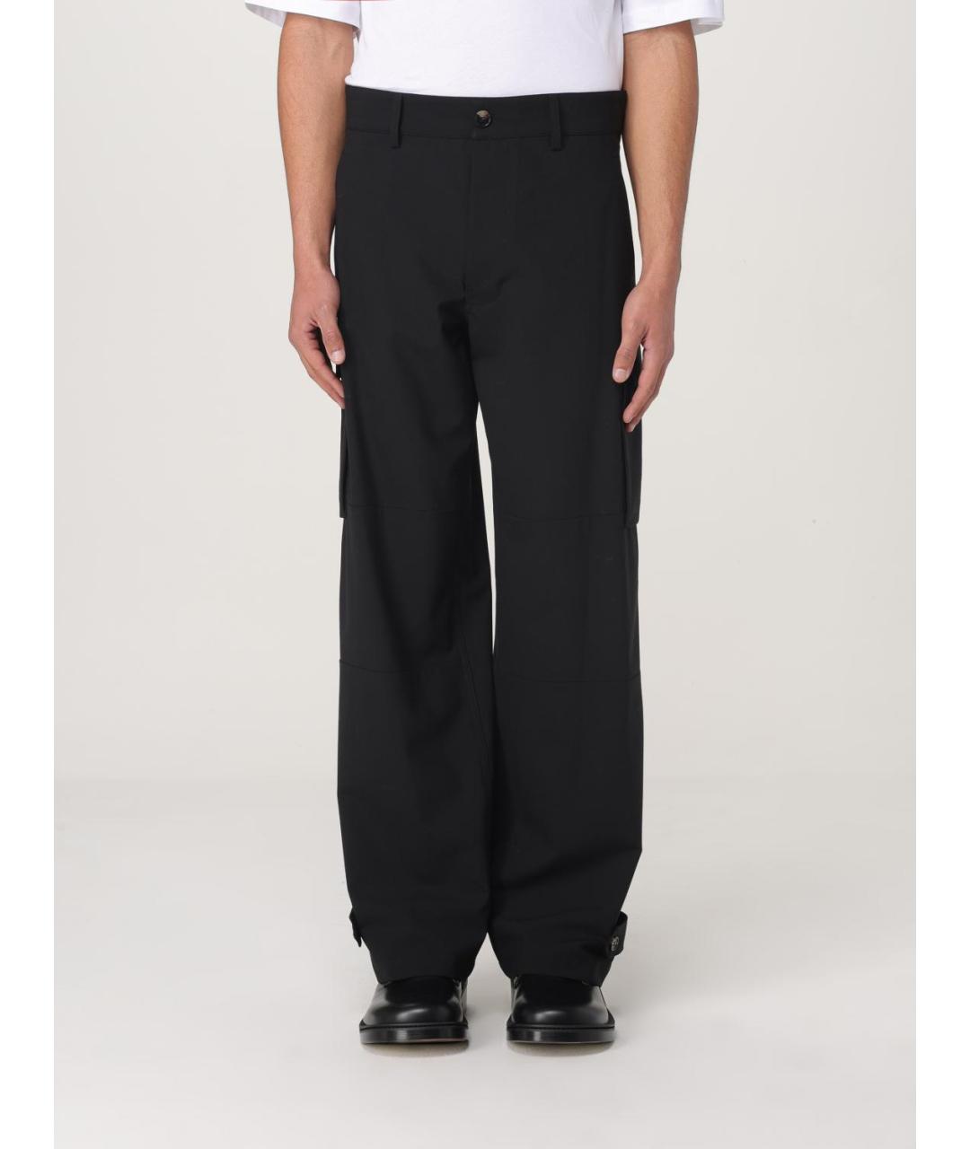 MARNI Черные полиэстеровые повседневные брюки, фото 6