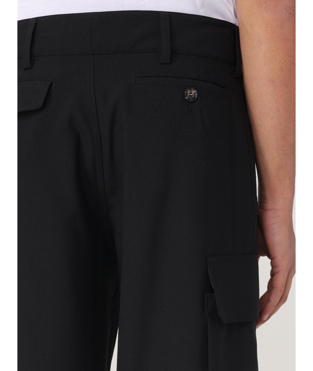 MARNI Черные полиэстеровые повседневные брюки, фото 5