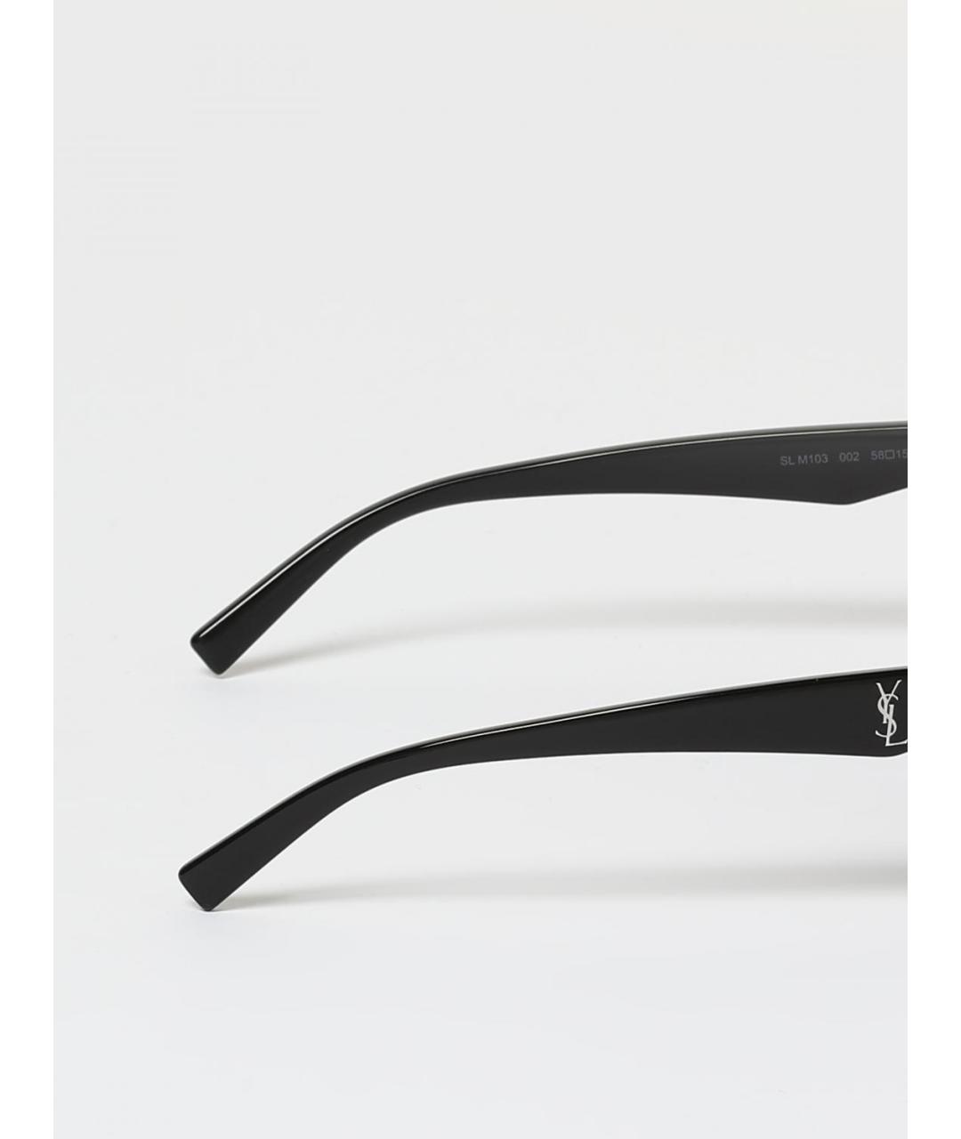 SAINT LAURENT Черные пластиковые солнцезащитные очки, фото 4