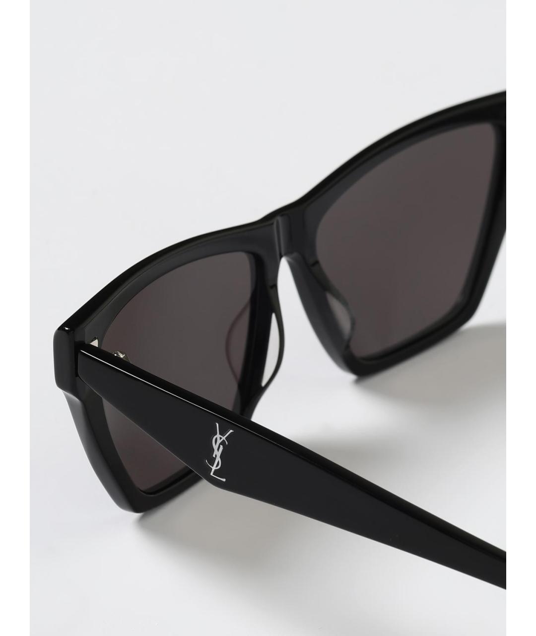 SAINT LAURENT Черные пластиковые солнцезащитные очки, фото 5
