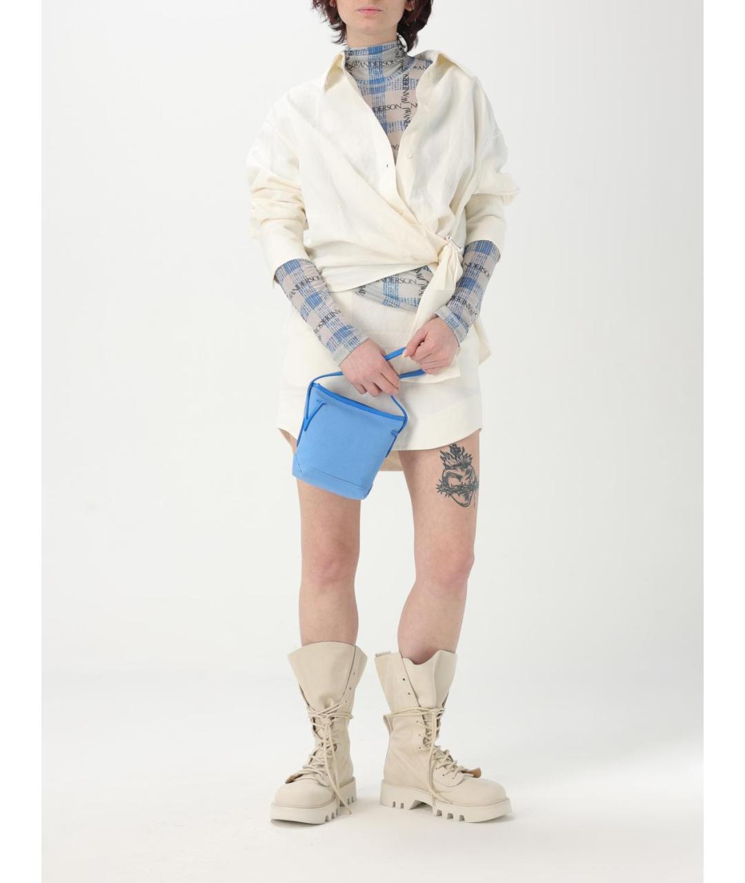 J.W.ANDERSON Голубая хлопковая сумка через плечо, фото 2
