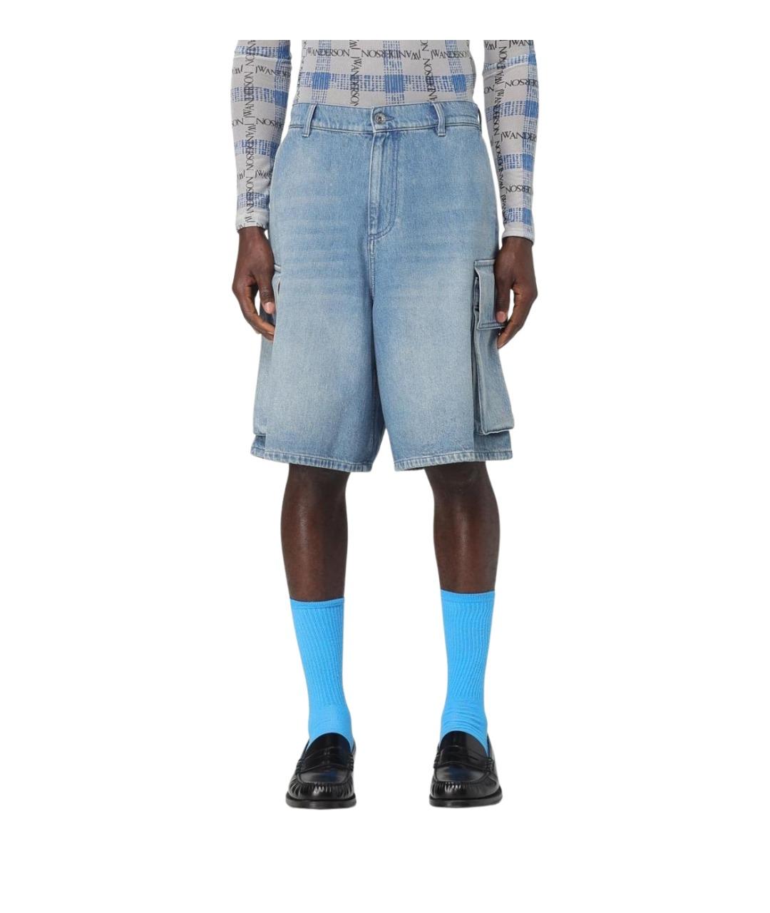 J.W.ANDERSON Голубые хлопковые шорты, фото 1
