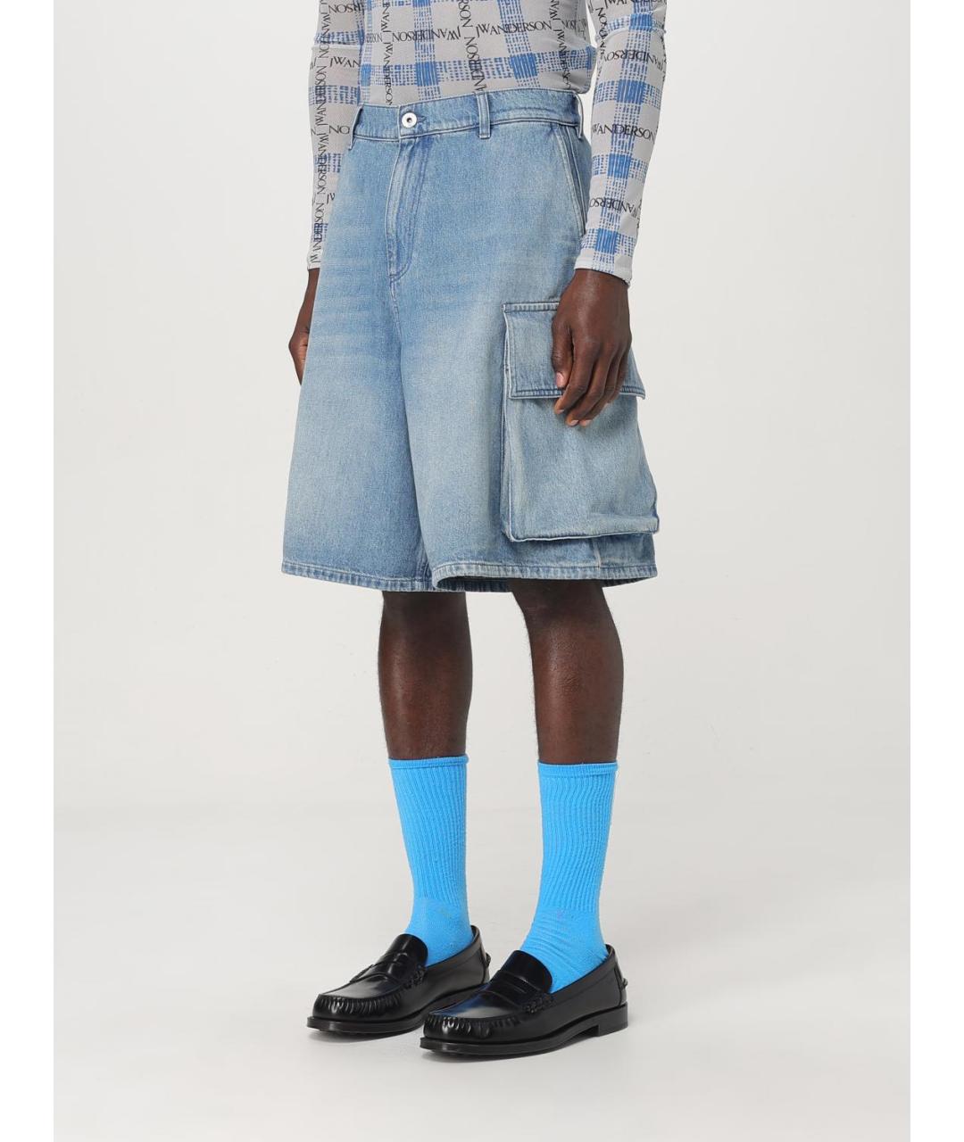J.W.ANDERSON Голубые хлопковые шорты, фото 4
