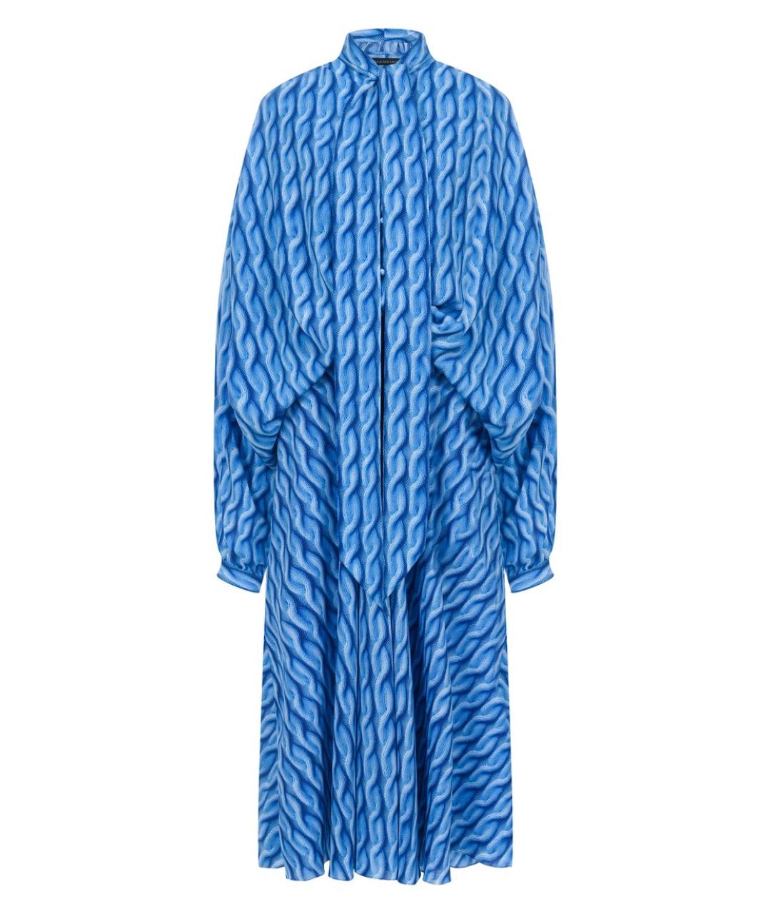 BALENCIAGA Голубое полиэстеровое коктейльное платье, фото 1