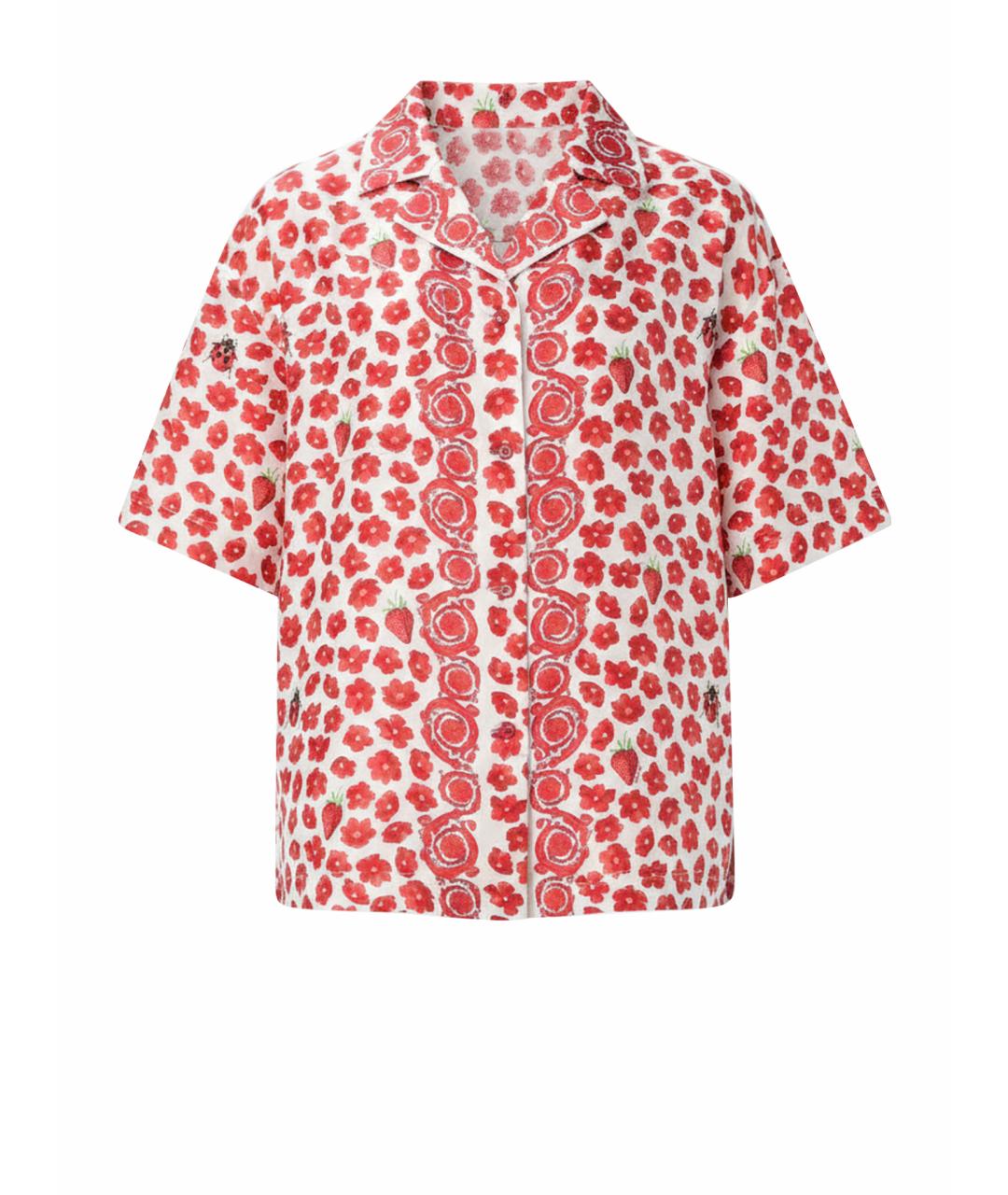 VERSACE Красная шелковая рубашка, фото 1