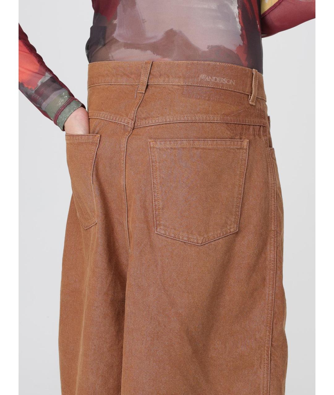 J.W.ANDERSON Коричневые хлопковые шорты, фото 5