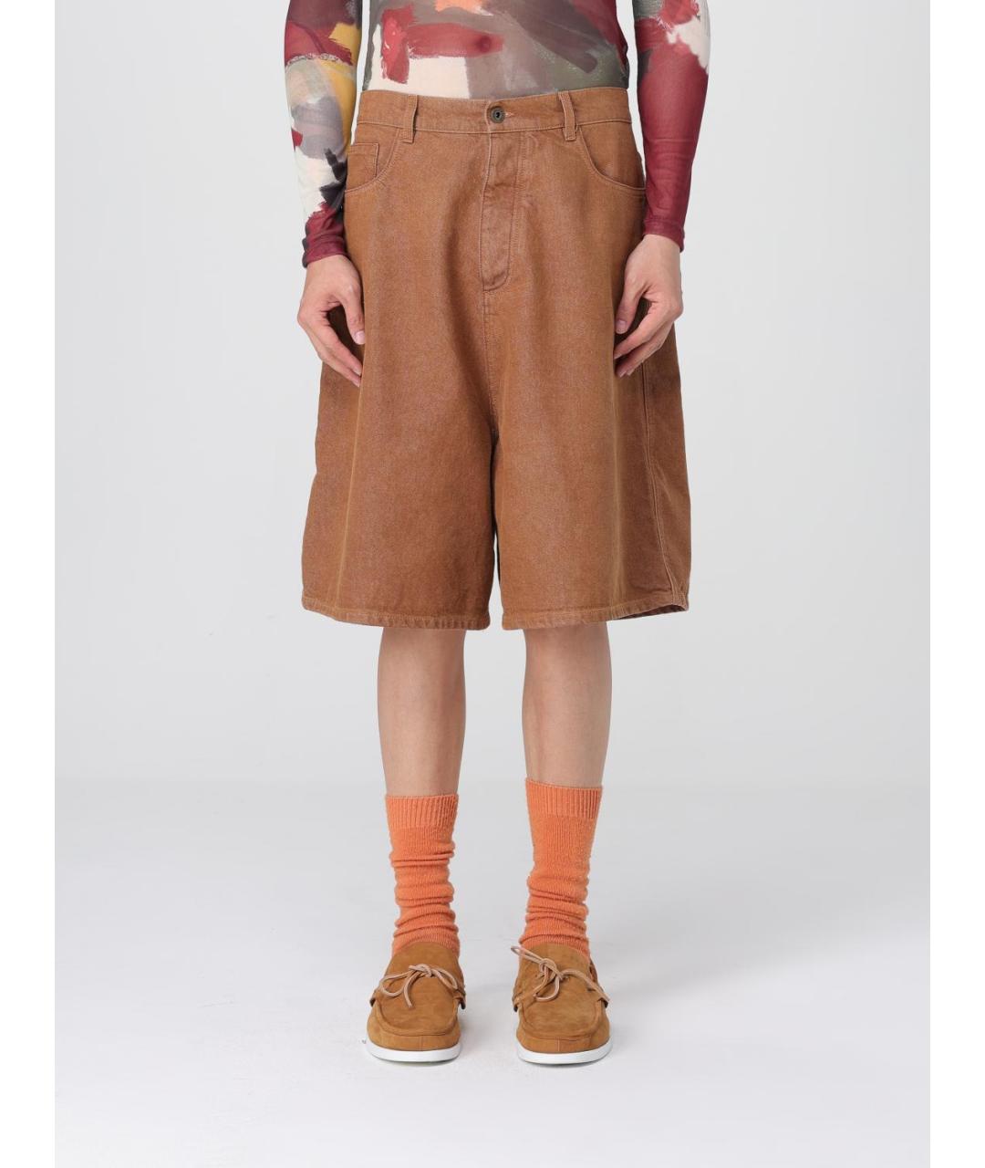 J.W.ANDERSON Коричневые хлопковые шорты, фото 6