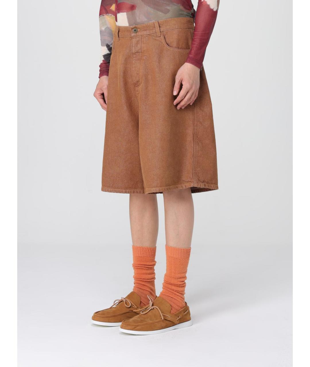 J.W.ANDERSON Коричневые хлопковые шорты, фото 4
