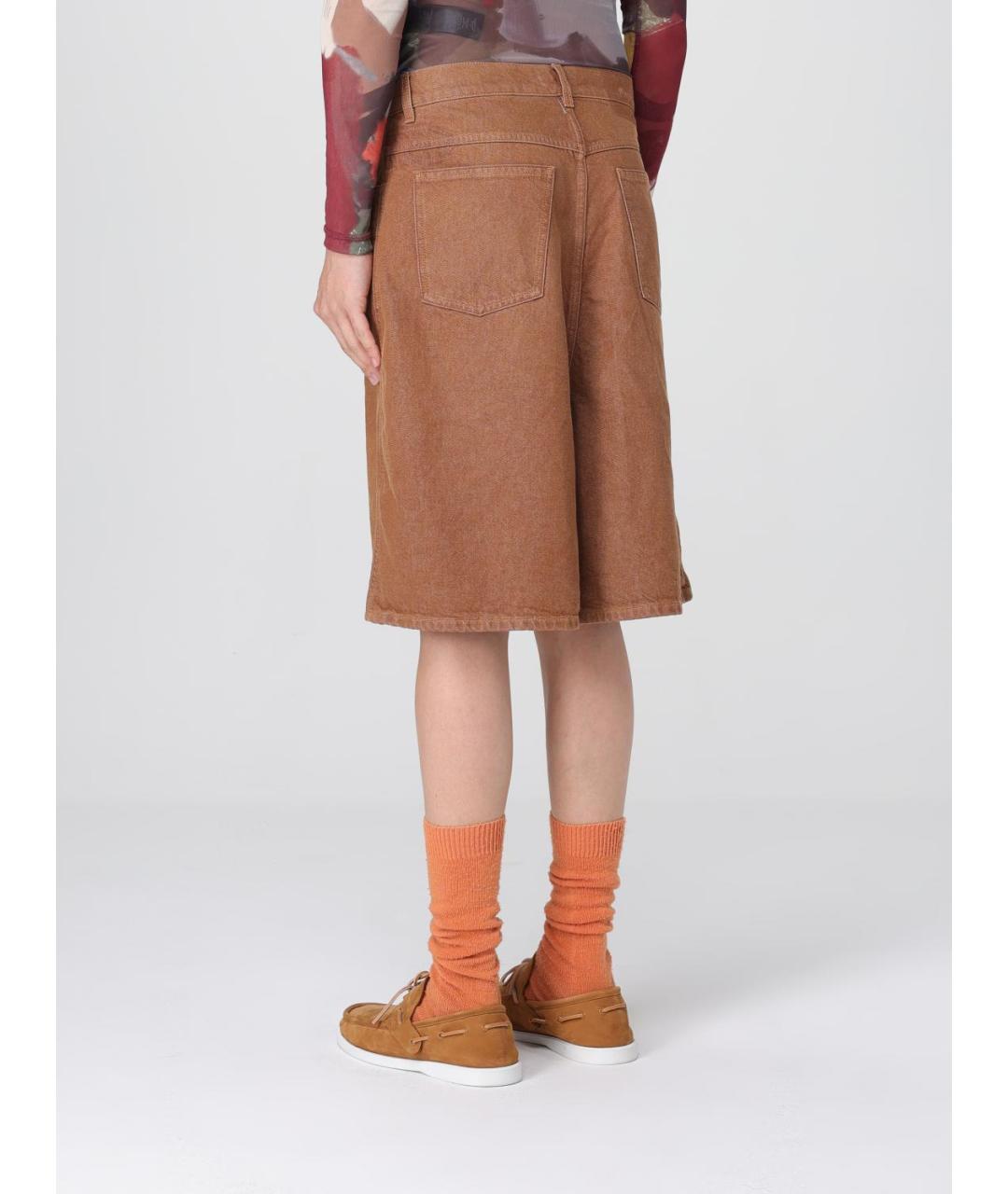 J.W.ANDERSON Коричневые хлопковые шорты, фото 3