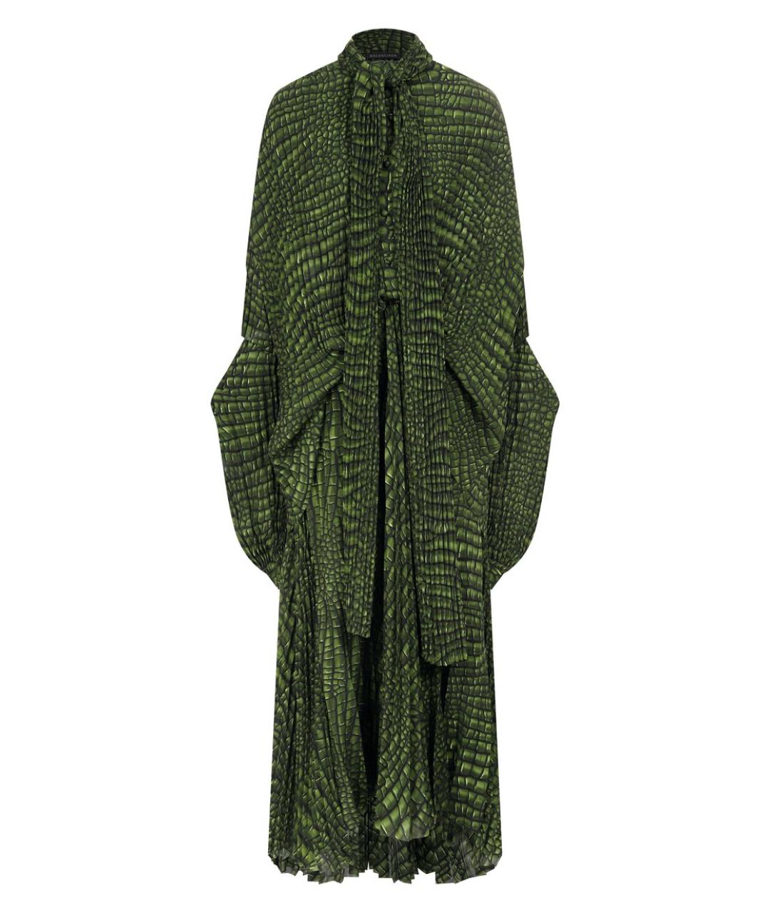 BALENCIAGA Зеленые полиэстеровое вечернее платье, фото 1
