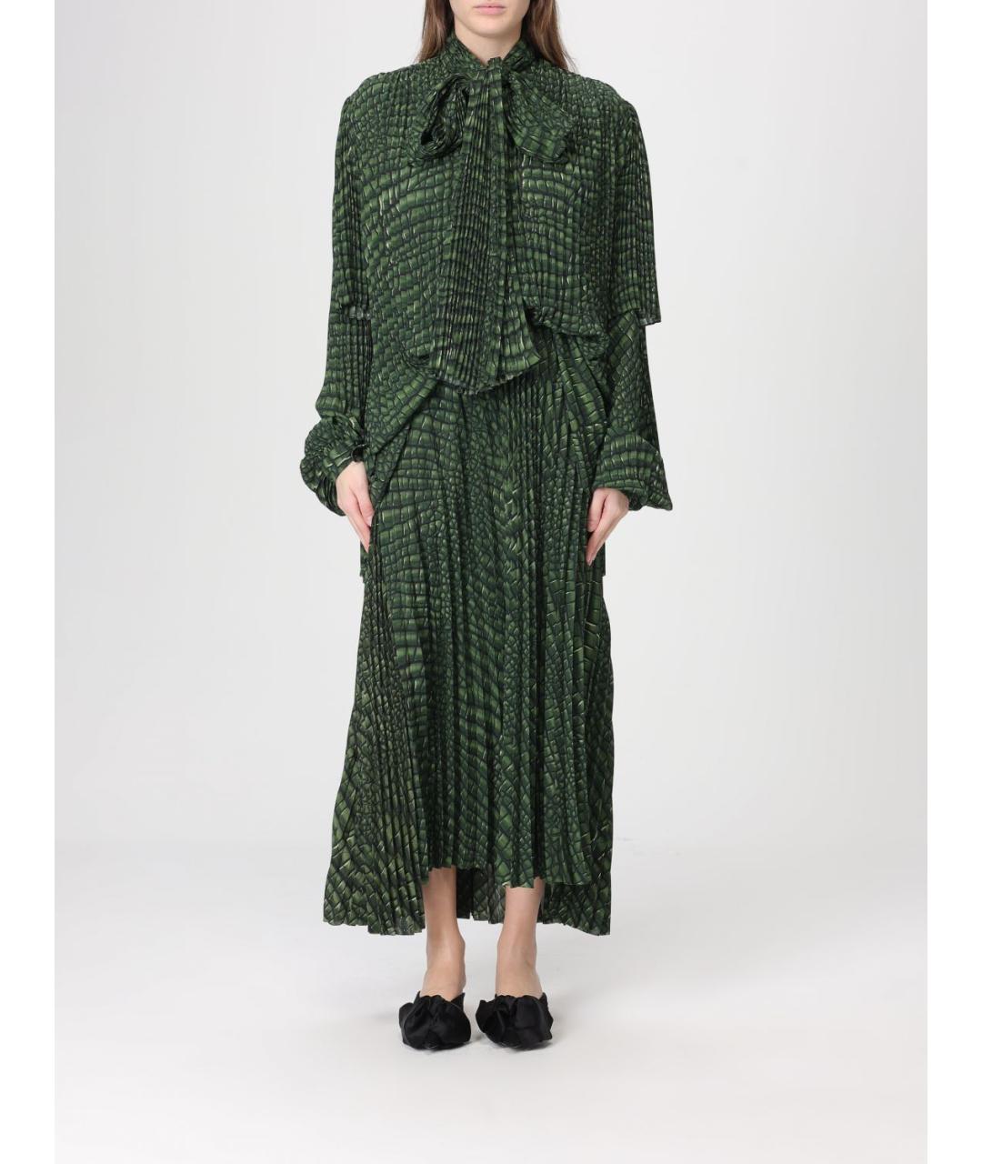 BALENCIAGA Зеленые полиэстеровое вечернее платье, фото 2