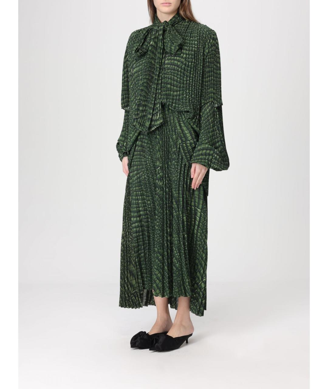BALENCIAGA Зеленые полиэстеровое вечернее платье, фото 4