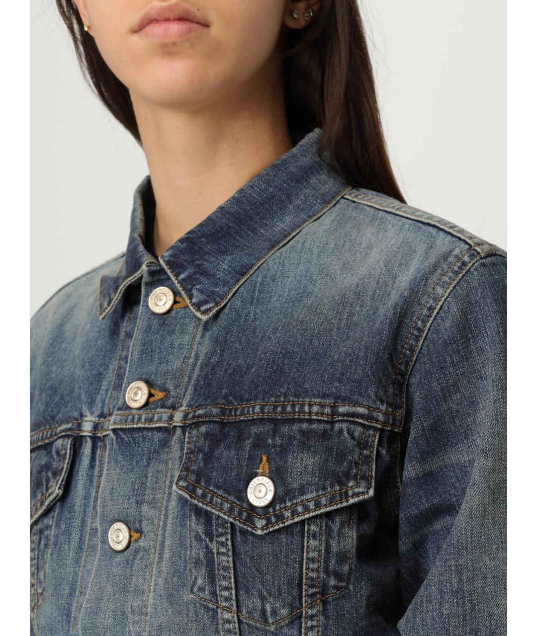 BALENCIAGA Синяя деним куртка, фото 6