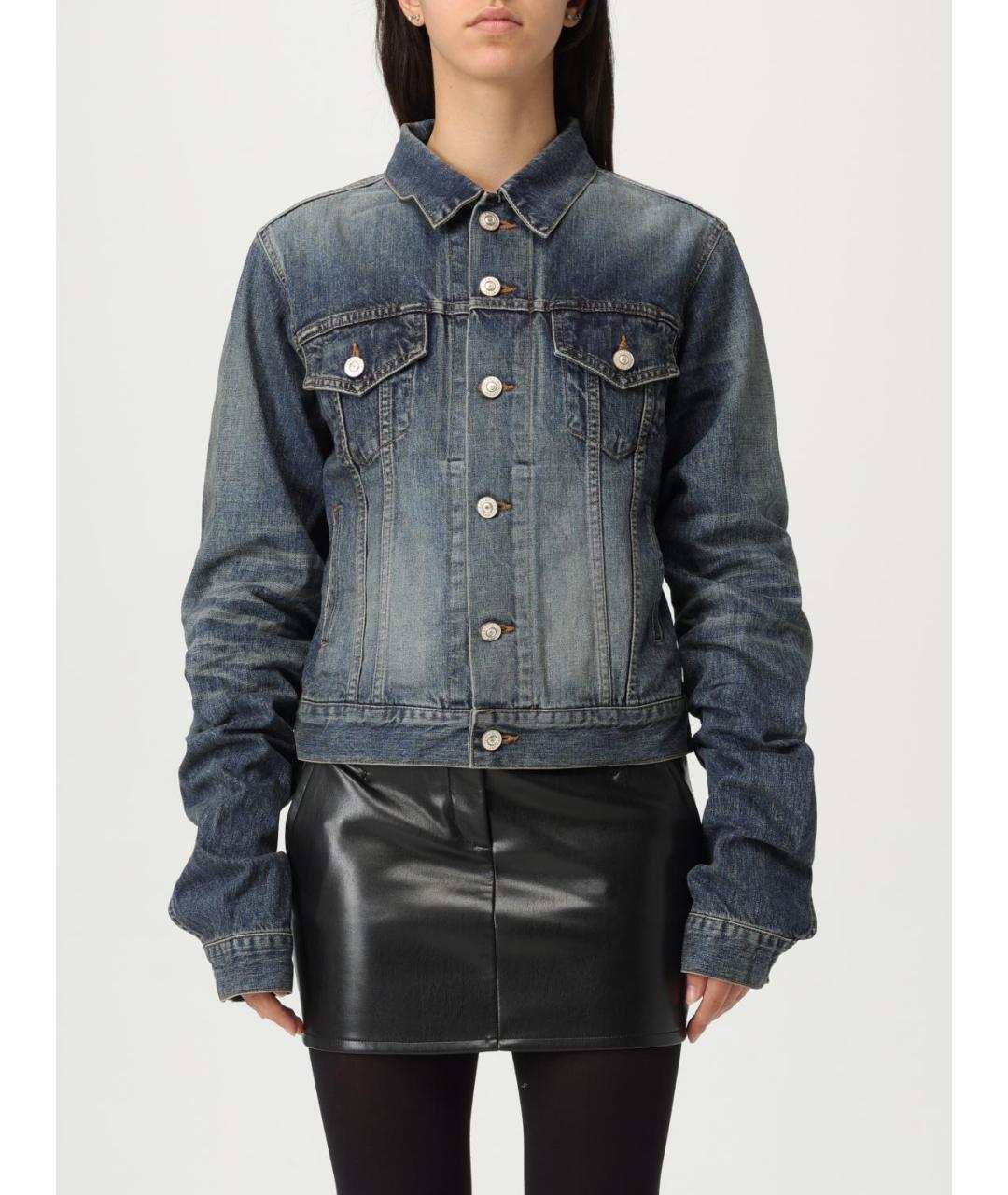 BALENCIAGA Синяя деним куртка, фото 2