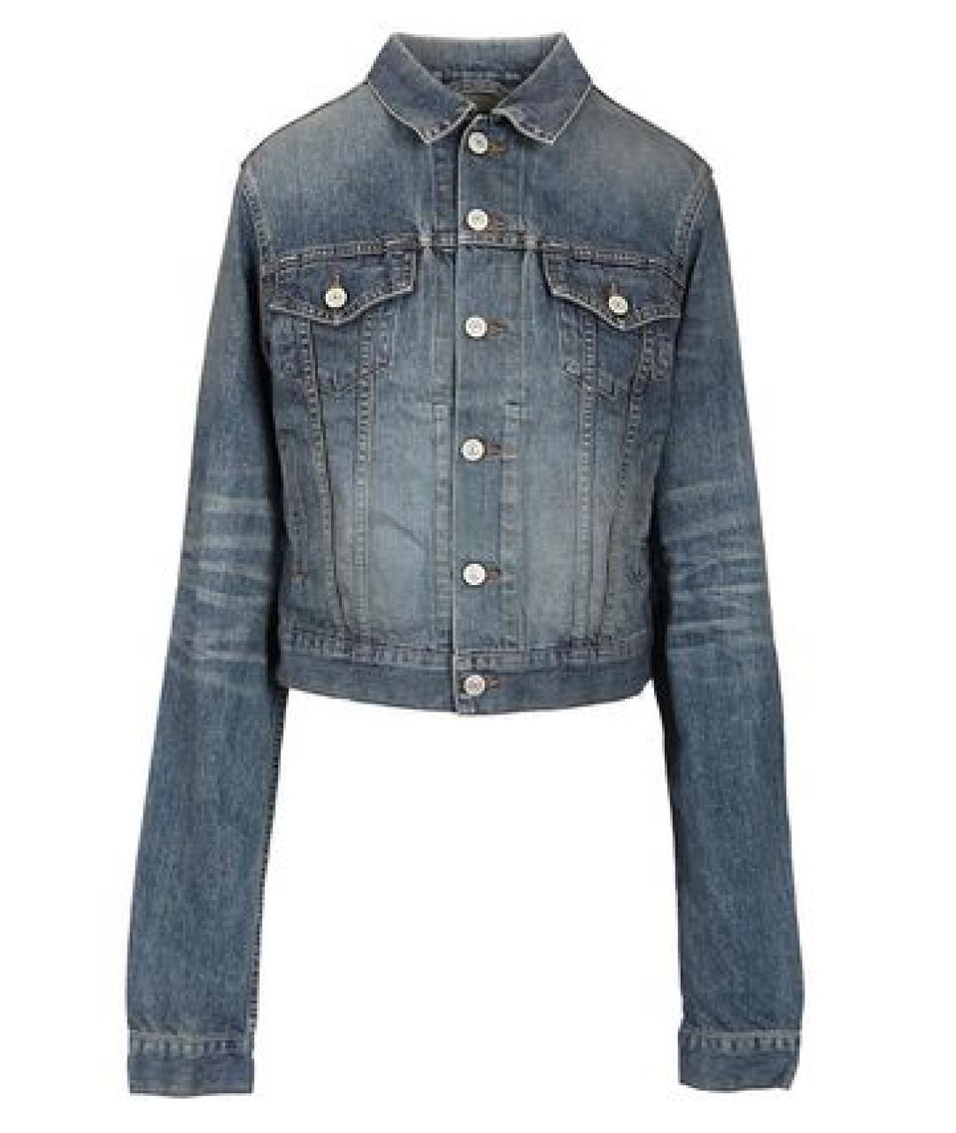 BALENCIAGA Синяя деним куртка, фото 1