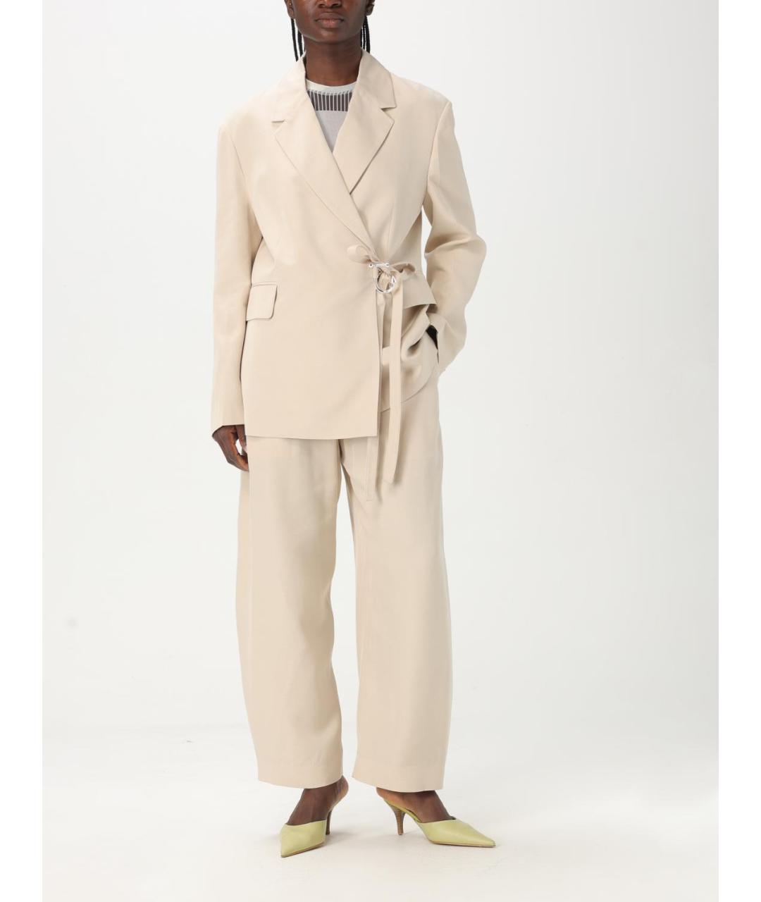 J.W.ANDERSON Бежевый вискозный жакет/пиджак, фото 3