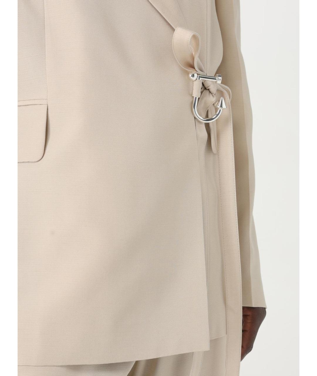 J.W.ANDERSON Бежевый вискозный жакет/пиджак, фото 6