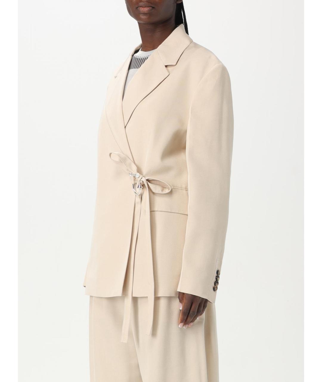 J.W.ANDERSON Бежевый вискозный жакет/пиджак, фото 5