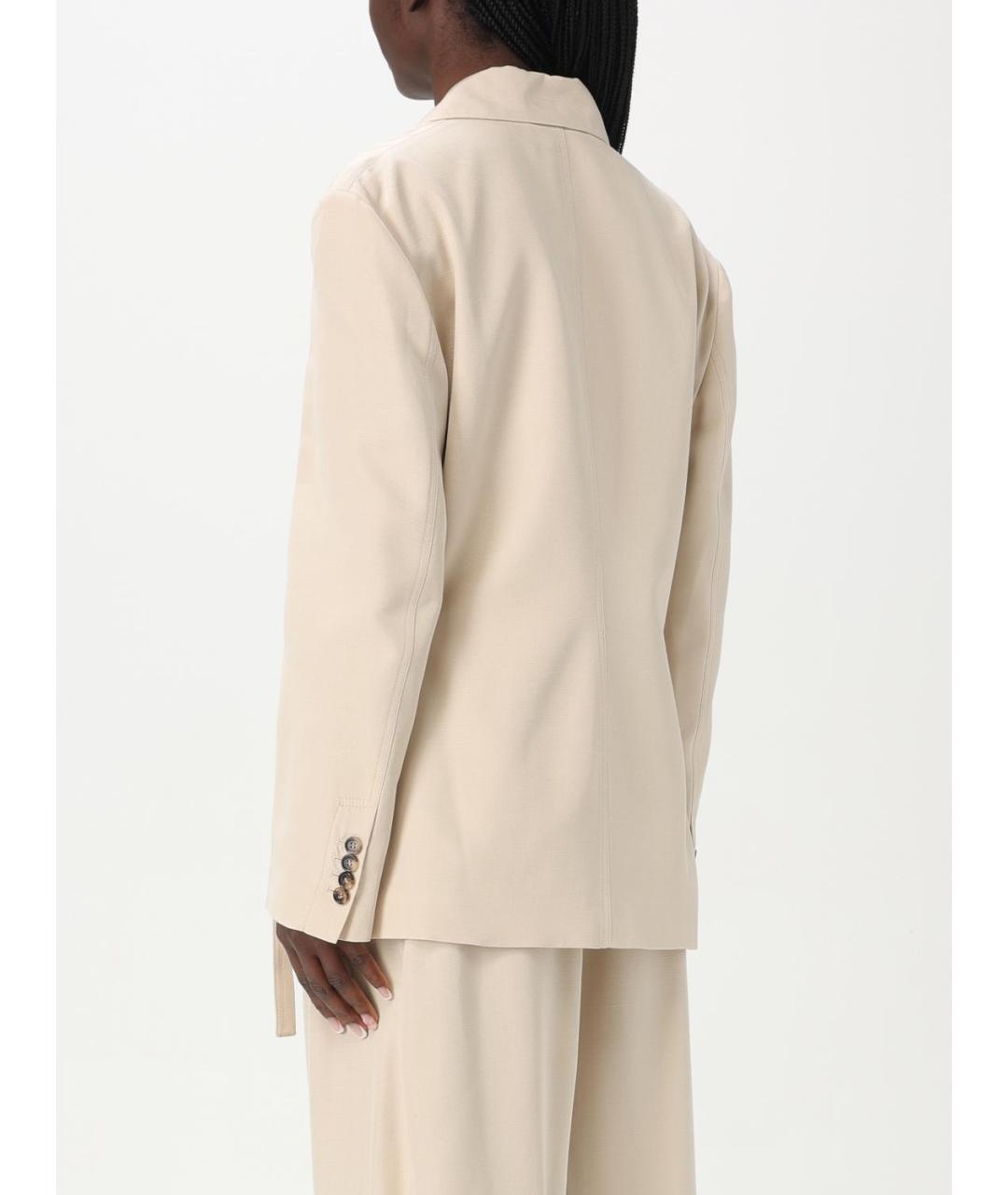 J.W.ANDERSON Бежевый вискозный жакет/пиджак, фото 4