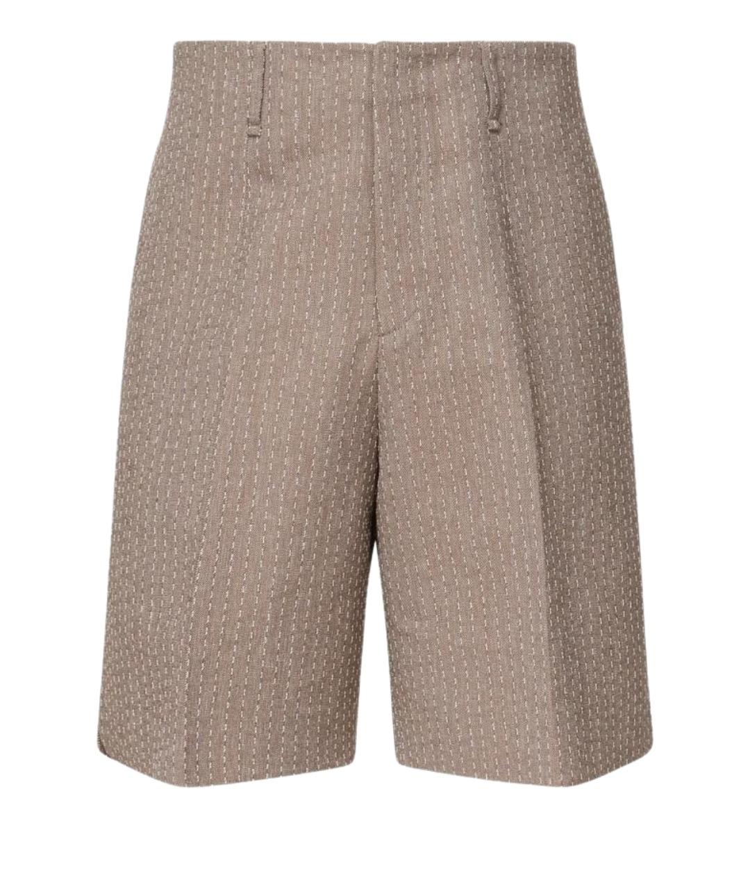 FENDI Бежевые шерстяные шорты, фото 1