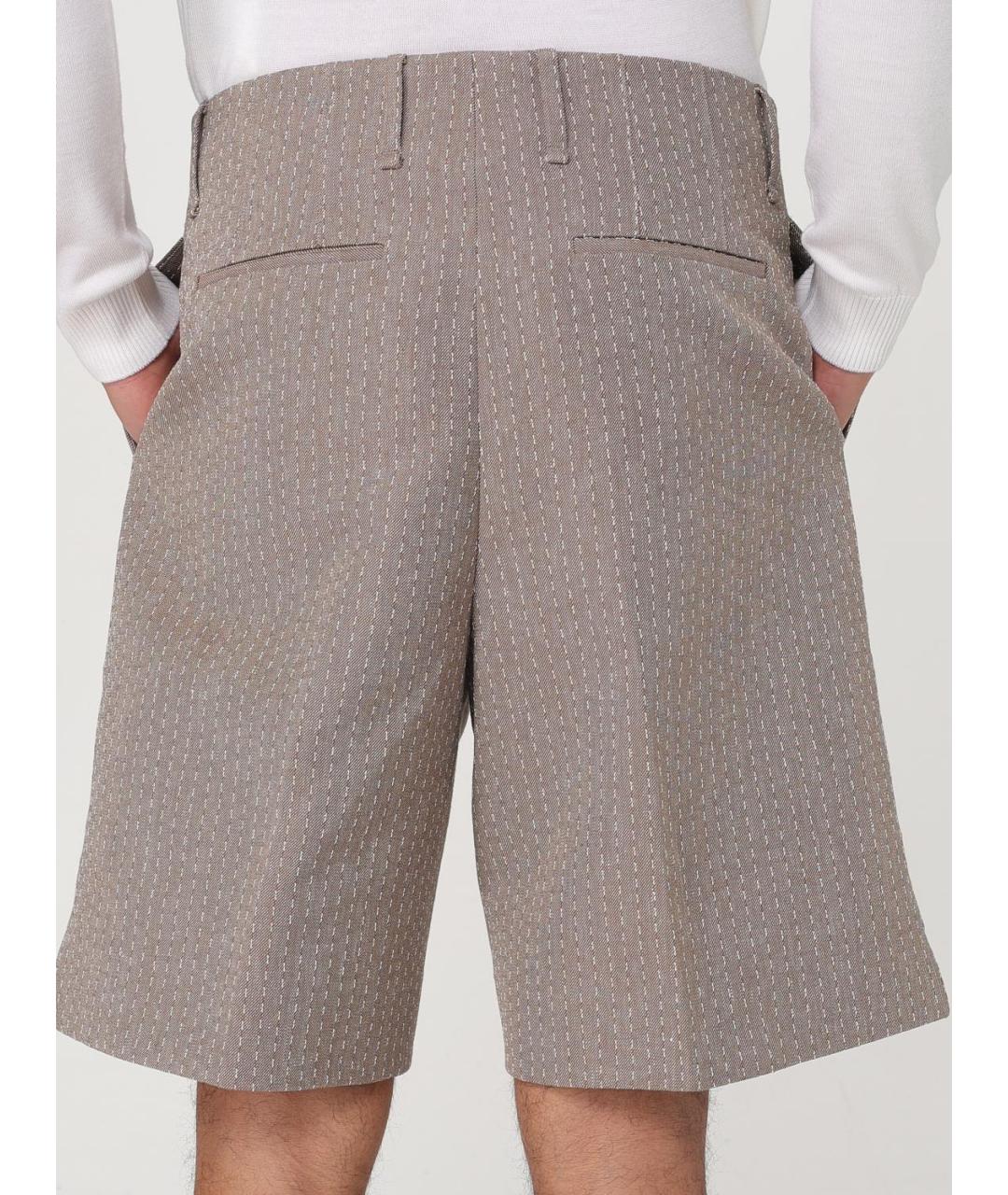 FENDI Бежевые шерстяные шорты, фото 6