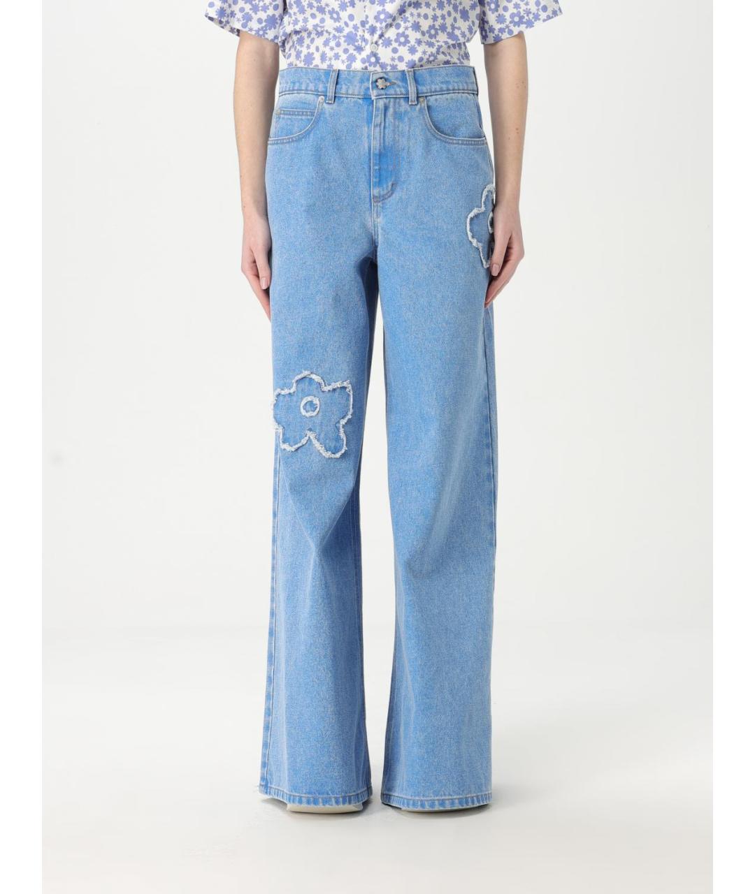 MARNI Голубые хлопковые прямые джинсы, фото 6