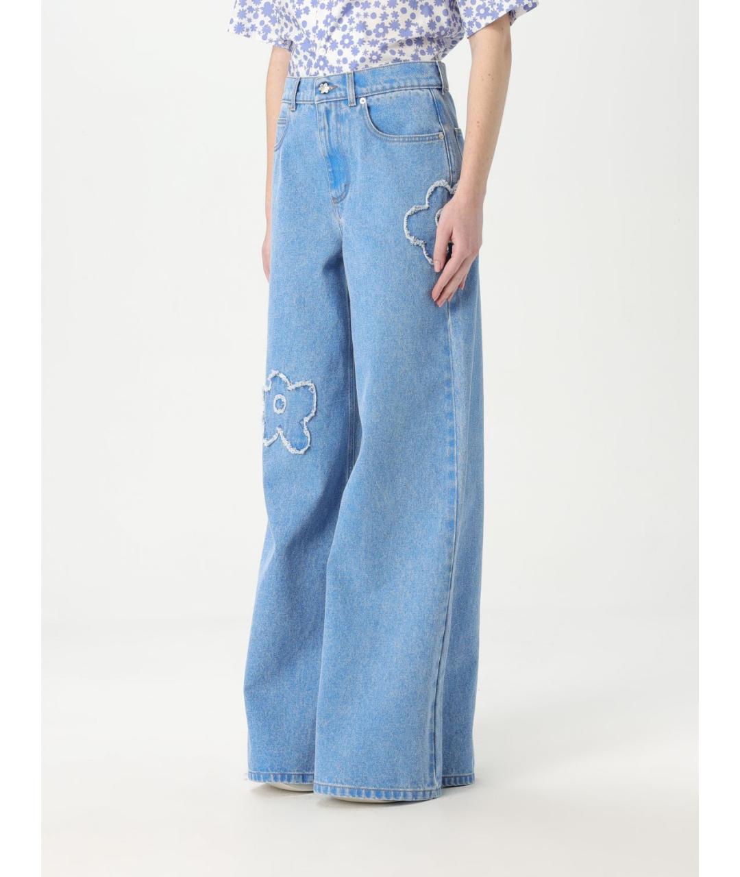 MARNI Голубые хлопковые прямые джинсы, фото 4
