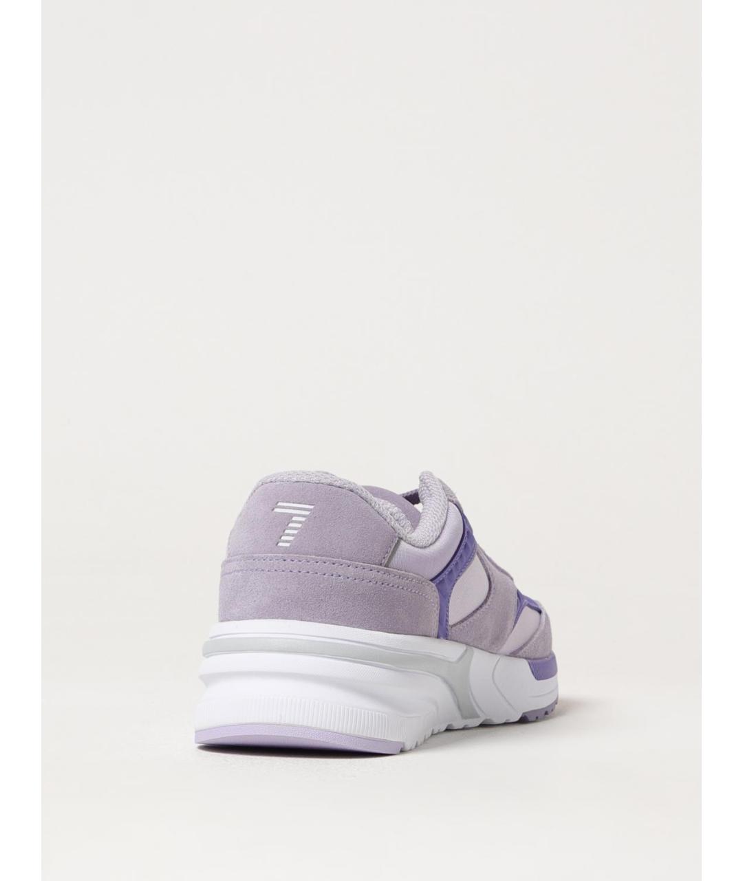 EA7 Серые синтетические низкие кроссовки / кеды, фото 3