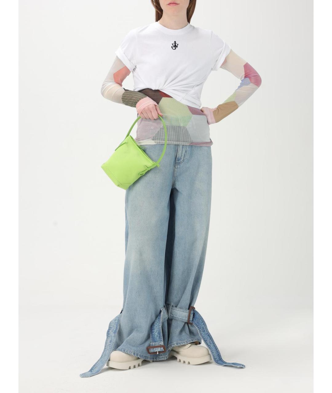 J.W.ANDERSON Зеленая хлопковая сумка через плечо, фото 2