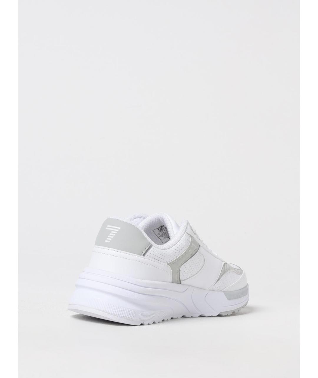 EA7 Белые синтетические низкие кроссовки / кеды, фото 3